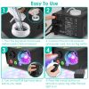 Fog Machine with Disco Ball RGB Lights 600W 6000CFM Smoke Machine with 8 Colorful Lighting Effects Wireless Remote Control for Party Wedding Stage Hal