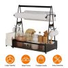 Metal Grill Caddy with Paper Towel Holders Utensil Holder	for Outdoor Picnic Barbecue Camping Grilling Tools Storage Organizer Barbecue