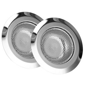2Pcs 4.53in Kitchen Sink Strainer Stainless Steel Mesh Drain Basket Stopper 0.74 Wide Rim Food Catcher Sink Waste Plug