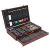140Pcs Art Supplies In Elegant Wooden Box Professional Art Kit