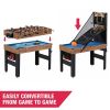 5-in-1 Game Table – Foosball, Pool, Basketball, Ping Pong & Slide Hockey Combo Table for Home Entertainment