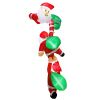 8FT Climbing Inflatable Santa Claus with Light Hanging Blow Up Christmas Inflatable Indoor Outdoor Christmas Decorations 3 Santa Claus 3 Merry Christm