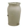 SandStone 50-Gallon Plastic Urn Rain Barrel with Planter Top [LIT GR]