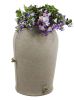SandStone 50-Gallon Plastic Urn Rain Barrel with Planter Top [LIT GR]