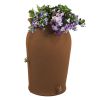 Terra Cotta Plastic Urn Rain Barrel with Planter Top [BWN]
