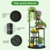 Modern 5-Tier Indoor Plant Stand in Black