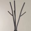 74-inch Freestanding Black Metal Coat Rack Entryway Hall Tree Umbrella Stand