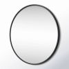 Round 36-inch Wall Mirror in Black - Living Room Bedroom Accent Bathroom Mirror