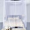 White 4-Post Bed Princess Canopy Net Netting for Full or Queen size Beds