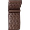 Brown PU Leather Upholstered Armless Chaise Lounge Chair with Lumbar Pillow