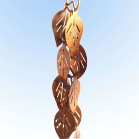 Pure Copper Leaves Rain Chain Rainwater Downspout