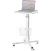 Hospital Style White Mobile Stand-Up Computer Desk Portable Workstation
