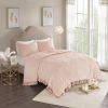 Full/Queen 100-Percent Cotton Chenille Bedspread with Fringe Hem in Pink Blush
