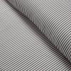 Full/Queen Grey White Stripe Ruffle Reversible 3 Piece Comforter Set