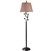 Vine Leaves Rubbed Bronze Floor Lamp with Gold Shade