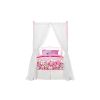 Twin size Sturdy Metal Canopy Bed in Pink