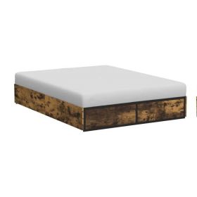 Queen Platform Bed Frame with 4 Storage Drawers