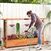 Solid Fir Wood Raised Garden Bed with Side Table | Elevated Outdoor Planter Box