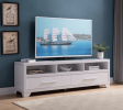 Modern White TV Media Stand, Home Entertainment Center
