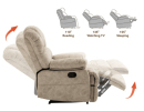 Large Manual Recliner Chair Beige