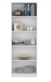 Benzoni Bookcase 4-Shelves White