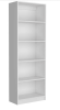 Benzoni Bookcase 4-Shelves White