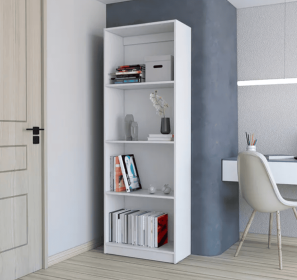 Benzoni Bookcase 3-Shelves White