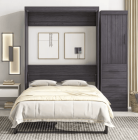 Full Size Murphy Bed Frame Wardrobe & Drawers