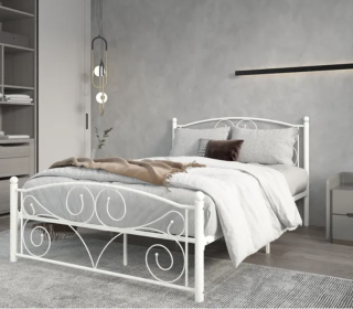 🌸 Full Size Bed Frame with Headboard & Footboard