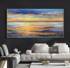 Handmade Dusk Landscape Wall Art | Abstract Painting
