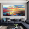 Handmade Dusk Landscape Wall Art | Abstract Painting