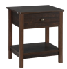 Dark Brown End Table with Storage Space