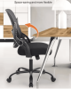 Ergonomic Mid-Back Mesh Office Chair — Adjustable Height Swivel Task Chair with Lumbar Support