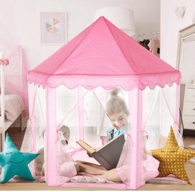 Princess Castle Kids Play Hut — Indoor & Outdoor Playhouse Tent