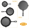 3‑Piece Cast Iron Non Stick Skillet Set