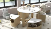 5‑Piece Kids Table and Chairs Set + Storage