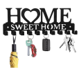 Entryway 'Home Sweet Home' Wall Decor Hooks for Keys, Hats & Accessories