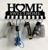 Entryway 'Home Sweet Home' Wall Decor Hooks for Keys, Hats & Accessories