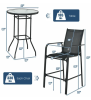 Stylish 3‑Piece Outdoor Patio Bar Table & Stool Set