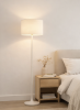 Modern Floor Lamp with White Paper Drum Shade
