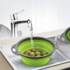 Collapsible Silicone Colander Set (2 Pack) | Foldable Kitchen Strainer