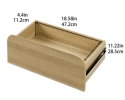 Modern Bedside Table with Storage (Light Honey)