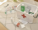 15QT Clear Medicine Organizer Box with Handle & Tray