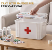 15QT Clear Medicine Organizer Box with Handle & Tray