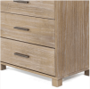 Farmhouse Solid Wood 5 Drawer Bedroom Chest in Pine Finish