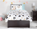 Twin XL Platform Bed Frame with 2 Storage Drawers in Espresso