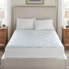 Twin size Washable Quilted Mattress Pad with Elastic Fitted Skirt