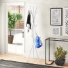 74-inch White Metal Coat Rack Entryway Hall Tree Umbrella Stand