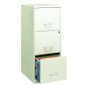 offWhite Metal 3-Drawer Vertical File Cabinet with 2 Locking Drawers