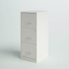 offWhite Metal 3-Drawer Vertical File Cabinet with 2 Locking Drawers